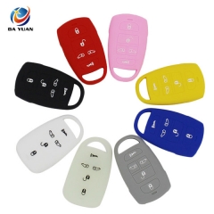 AS079014 silicone rubber car key cover For Kia  5 Buttons key shell holder