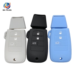 AS080002 Auto Car Silicone Key Cover For Fiat Car Key Remote Fob 3 Buttons Car Accessories Protect