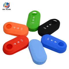 AS080010 Silicone car key Coverskin holder for FIAT Flip Folding remote key protected Shell