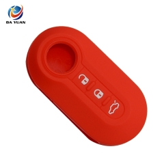 AS080010 Silicone car key Coverskin holder for FIAT Flip Folding remote key protected Shell