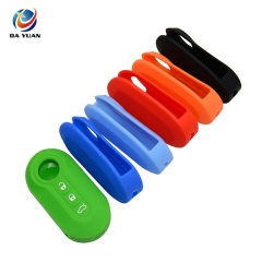 AS080010 Silicone car key Coverskin holder for FIAT Flip Folding remote key protected Shell