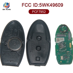 AK027062 Original for Nissan Teana Smart Key 3 Button 433MHz PCF7952 5WK49609