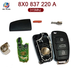 AK008059 for Audi Flip Remote Key Keyless 3+1 Button 315MHz ID48 8X0 837 220 A