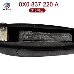 AK008059 for Audi Flip Remote Key Keyless 3+1 Button 315MHz ID48 8X0 837 220 A