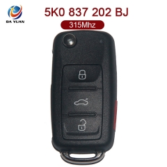 AK001081 for VW Flip Remote Key 3+1 Button 315MHz ID48 5K0 837 202 BJ