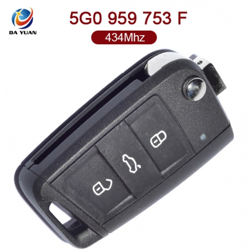 AK001070 for VW Gol7 Flip Key 3 Button 434MHz ID48 5G0 959 753 F