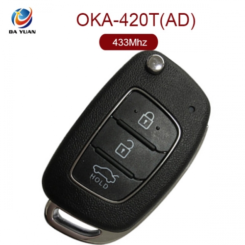 AK020058 Genuine for HYUNDAI Elantra flip key remote, 433MHZ OKA-420T(AD)