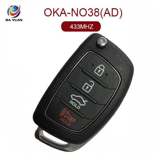 AK020053 2017 Hyundai Elantra Remote Flip Key 4 Button 433Mhz 95430-F2000 OKA-NO38(AD)