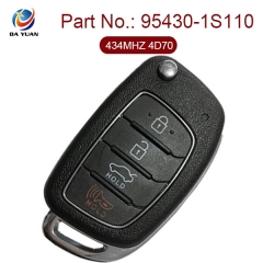 AK020051 Genuine for Hyundai Flip Remote Key 3+1 Button 434MHz 4D70 95430-1S110