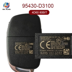 AK020065 Genuine for Hyundai Tucson Remote Key (2015 + ) 95430-D3100 433MHZ 4D60 80BIT