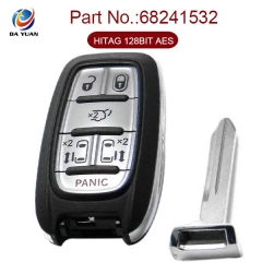 AK015051 for 2017-2018 Chrysler Pacifica Smart Keyless Remote Key 5+1 Button 434MHz HITAG 128BIT AES M3N-97395900 68241532