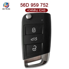 AK001083 Original for VW Passat Smart Key 3 Button 434MHz ID48 56D 959 752 Keyless Go
