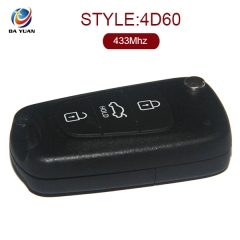 AK020081 Original for Hyundai Flip Remote Key 3 Button 433MHz 4D60