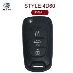AK020081 Original for Hyundai Flip Remote Key 3 Button 433MHz 4D60