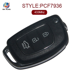 AK020083 Original for Hyundai Flip Remote Key 3 Button 433MHz PCF7936