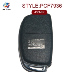 AK020083 Original for Hyundai Flip Remote Key 3 Button 433MHz PCF7936