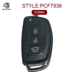 AK020083 Original for Hyundai Flip Remote Key 3 Button 433MHz PCF7936