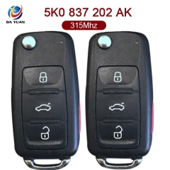 AK001075 for VW Flip Remote Key 3 Button 315MHz ID48 5K0 837 202 AK