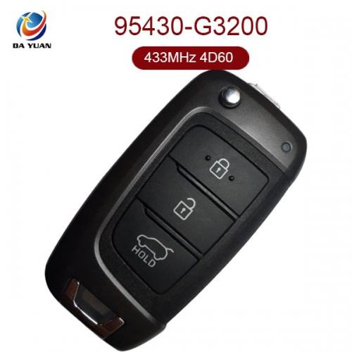 AK020086 for Hyundai i30 2017 Flip Remote Key 3 Button 433MHz 4D60 95430-G3200