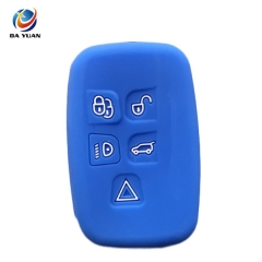 AS081003 silicone rubbuer car key cover protector for Range Rover 5 button remote key