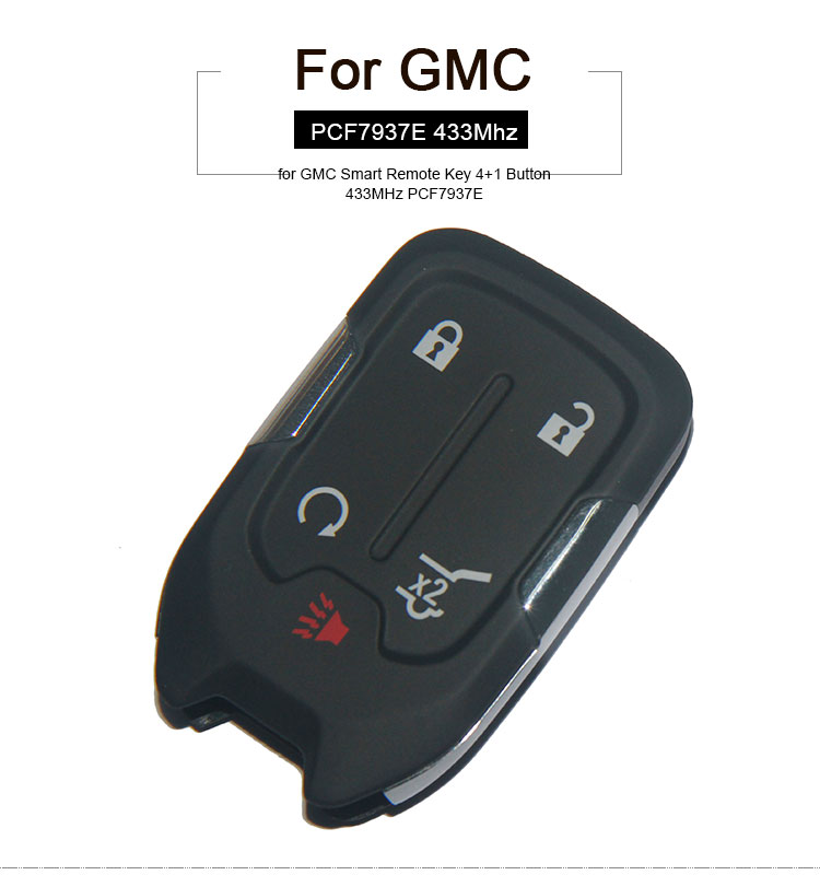 AK019019 for GMC Smart Remote Key 4+1 Button 433MHz PCF7937E