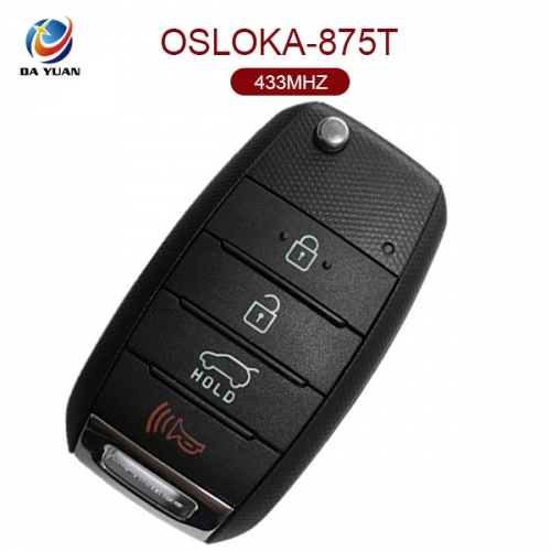 AK051025 For Kia Remote Flip Key For 2014-2017 Kia Soul 433MHZ OSLOKA-875T