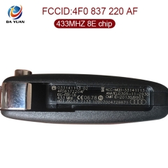AK008042  for Audi A6 Q7 Flip Remote Key 3 Button 433MHz 8E Chip 4F0 837 220 AF