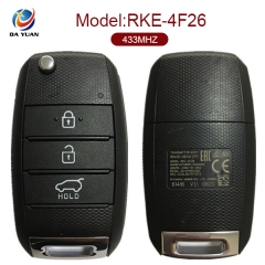 AK051028 Original Flip Key For Kia Sportage 3 Buttons 433 MHz 4D60 80 Bit, 95430 D9200 RKE-4F26