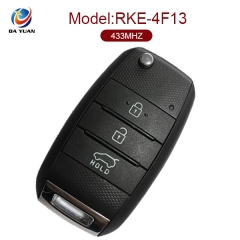 AK051027 Genuine For KIA Carens Flip Key Remote, 3 Buttons, Model RKE-4F13, 4D-60 CARBON-80BIT Chip, 433MHz