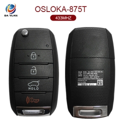 AK051025 For Kia Remote Flip Key For 2014-2017 Kia Soul 433MHZ OSLOKA-875T