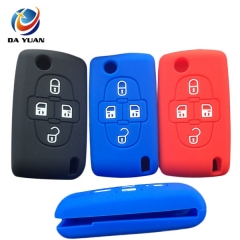 AS061012 Silicone Rubber Car Key Cover For Citroen  4 Buttons Remote Key