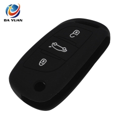 AS061013 Folding Remote Car Key Silicone Cover for Citroen DS3 DS4 DS5 DS6 Flip Key Case 3 Buttons FOB