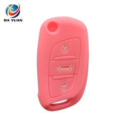 AS061011 Silicone Car Key Cover Holder For Citroen DS3 DS4 DS5 DS6 Flip Key