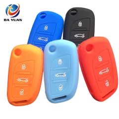 AS061011 Silicone Car Key Cover Holder For Citroen DS3 DS4 DS5 DS6 Flip Key