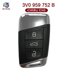AK001086 for VW Skoda Smart Remote Key Keyless 3 Button 434MHz ID48 3V0 959 752 B