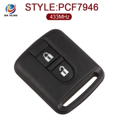 AK027017 for Nissan Micra Note Navara Qashqai Remote key 2 Button 433MHz PCF7946 28268-AX61A / 28268-AX600