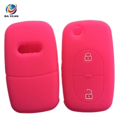 AS068008 silicone car key cover case for Audi A2 A3 A4 A6 A8 TT 3 button folding remote