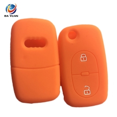 AS068008 silicone car key cover case for Audi A2 A3 A4 A6 A8 TT 3 button folding remote