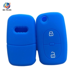 AS068008 silicone car key cover case for Audi A2 A3 A4 A6 A8 TT 3 button folding remote