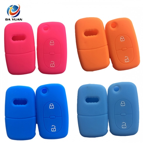 AS068008 silicone car key cover case for Audi A2 A3 A4 A6 A8 TT 3 button folding remote