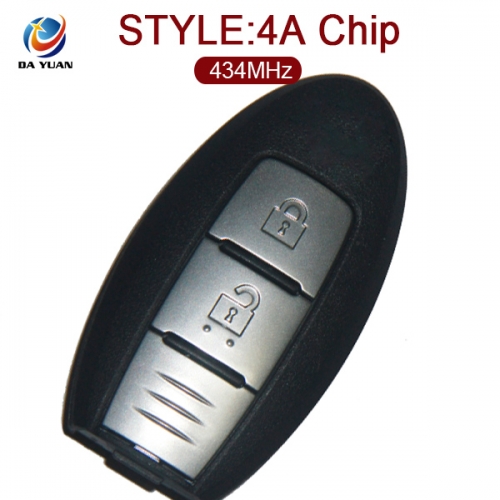 AK027021 Original for Nissan X-Trail Qashqai Smart Remote Key 2 Button 434MHz 4A Chip S180144102 285E3-4CB0A 285E3-4CBOC