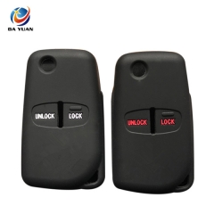 AS083012 Silicone car key cover For Mitsubishi  2 buttons Flip key