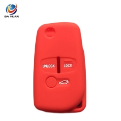 AS083011 silicone rubber car key cover For Mitsubishi 3 buttons remote key