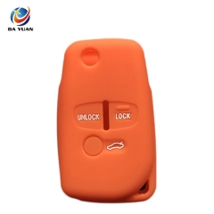 AS083011 silicone rubber car key cover For Mitsubishi 3 buttons remote key