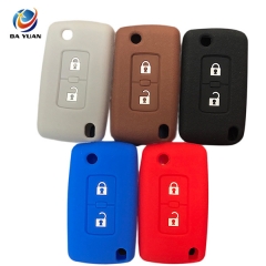 AS083009 Silicone car key cover For Mitsubishi 2 buttons key