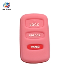 AS083010 silicone car key cover for Mitsubishi 3 button remote key