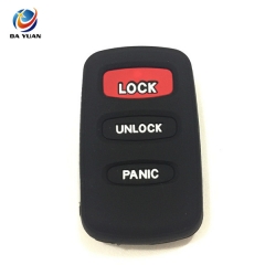 AS083010 silicone car key cover for Mitsubishi 3 button remote key