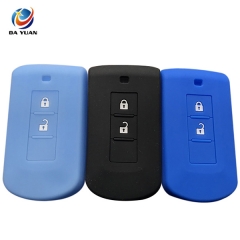 AS083013  silicone rubber car key  cover for Mitsubishi 2 buttons