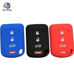 AS083014 4 buttons key silicone rubber car key cover for Mitsubishi
