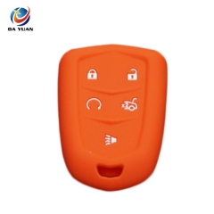 AS084006 Silicone Car Key Cover For Cadillac 5 Button Smart Remote Key